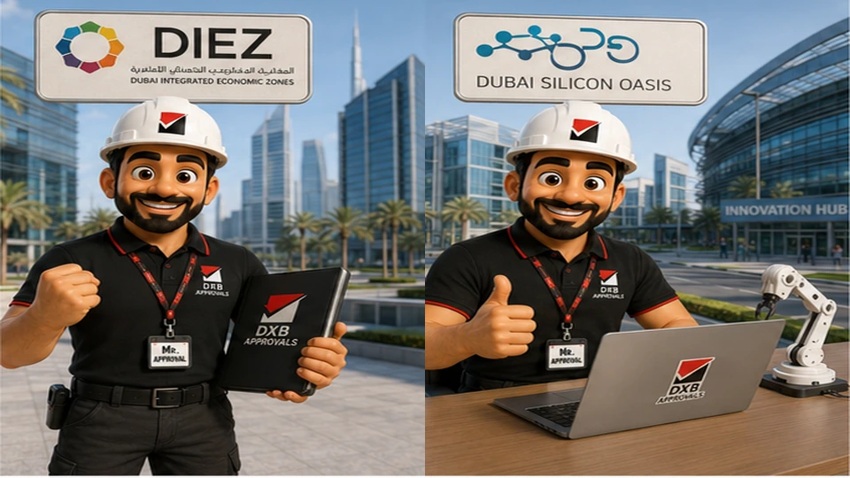 DIEZ / Dubai Silicon Oasis approval scene with Mr. Approval