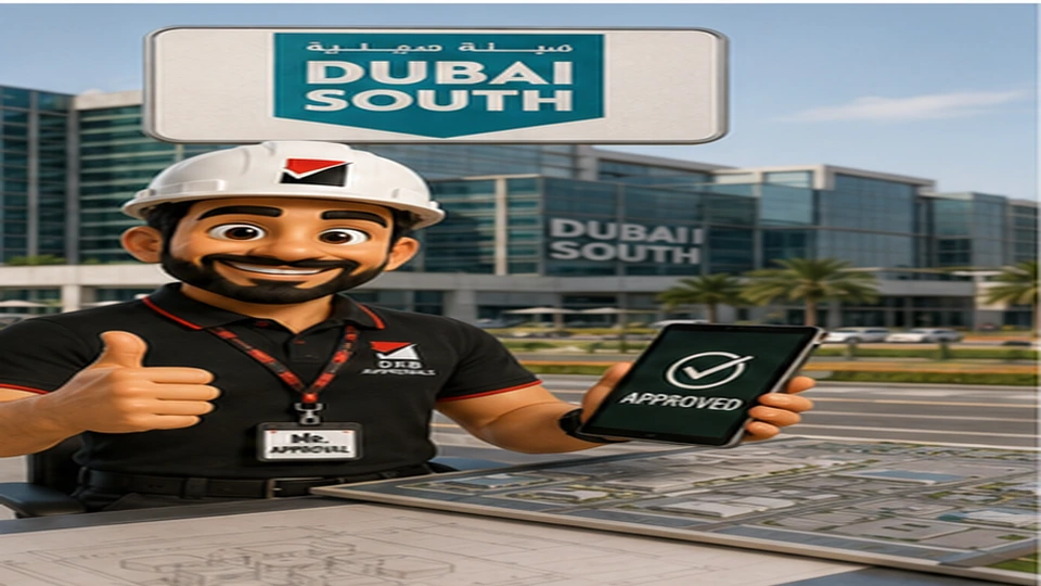 Dubai South approval scene with Mr. Approval