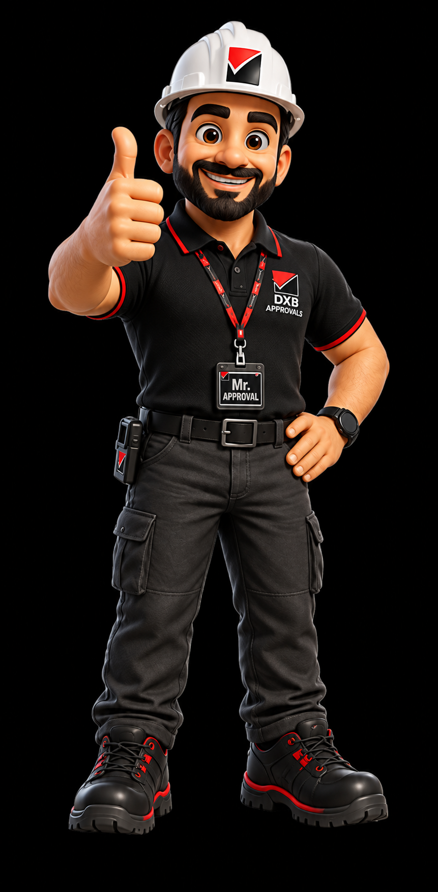 Mr. Approval giving a thumbs up